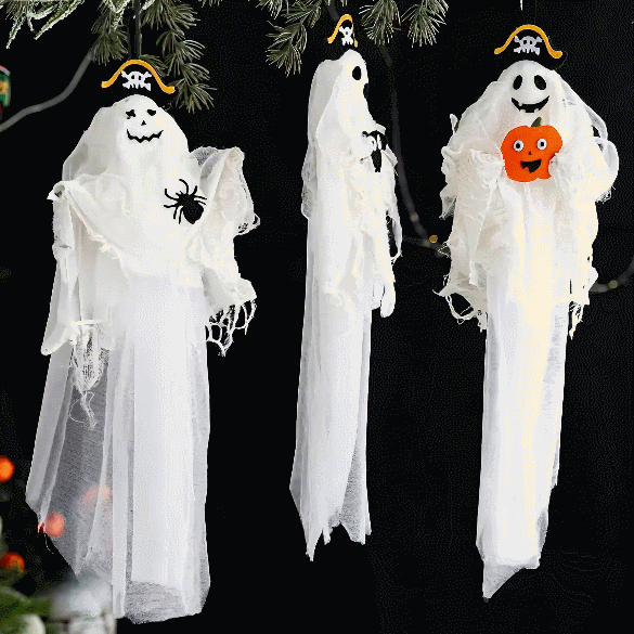 Spooky Halloween ghost witch pirate hanging decoration
