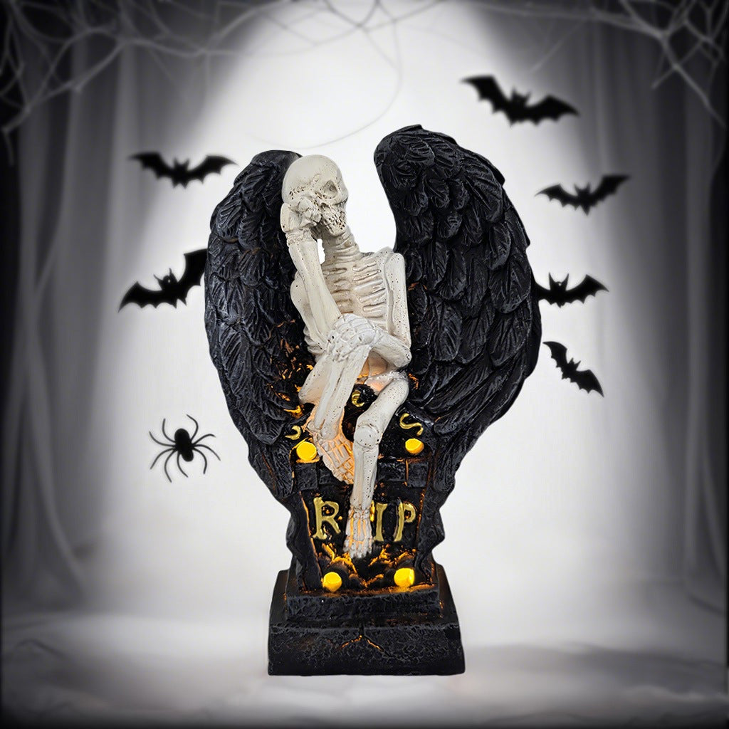Halloween horror decorations with LED lights
