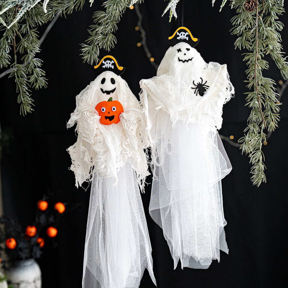 Spooky Halloween ghost witch pirate hanging decoration