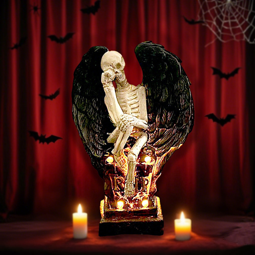 Halloween horror decorations with LED lights
