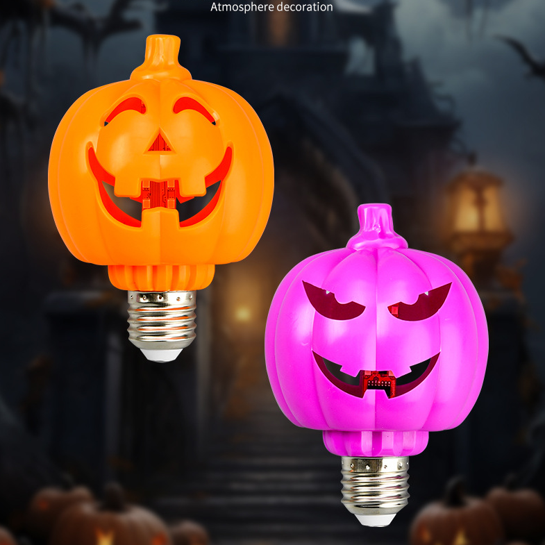 Halloween dynamic projection pumpkin bulb 2 pack